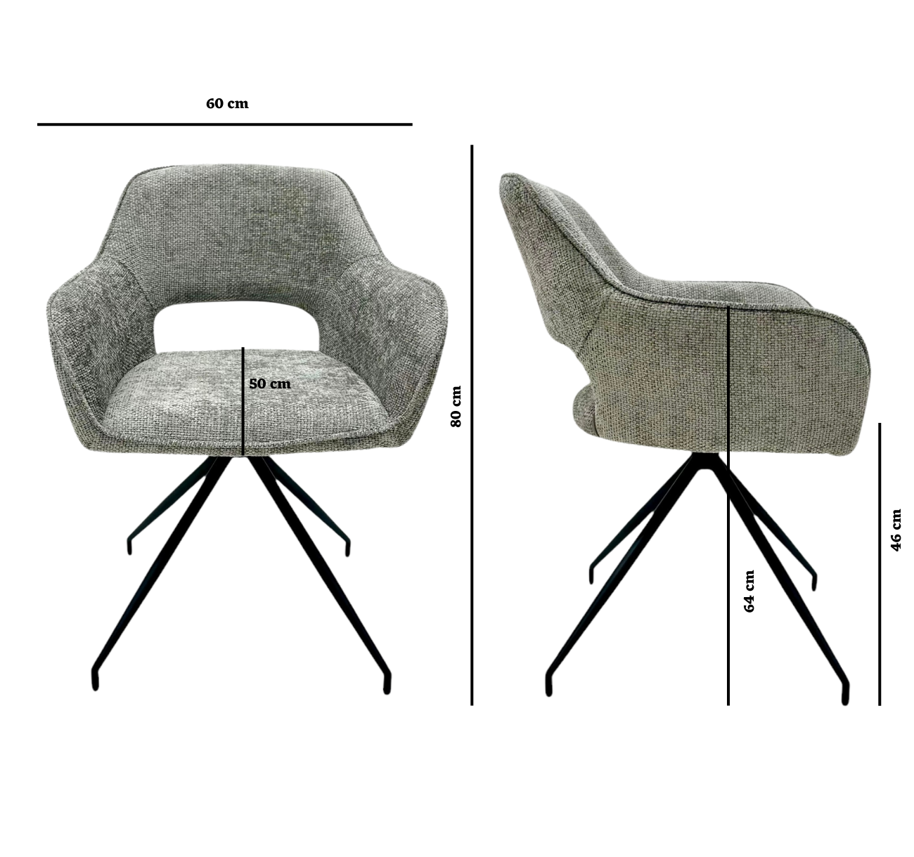 Label F Lara Draaistoel - Grijs