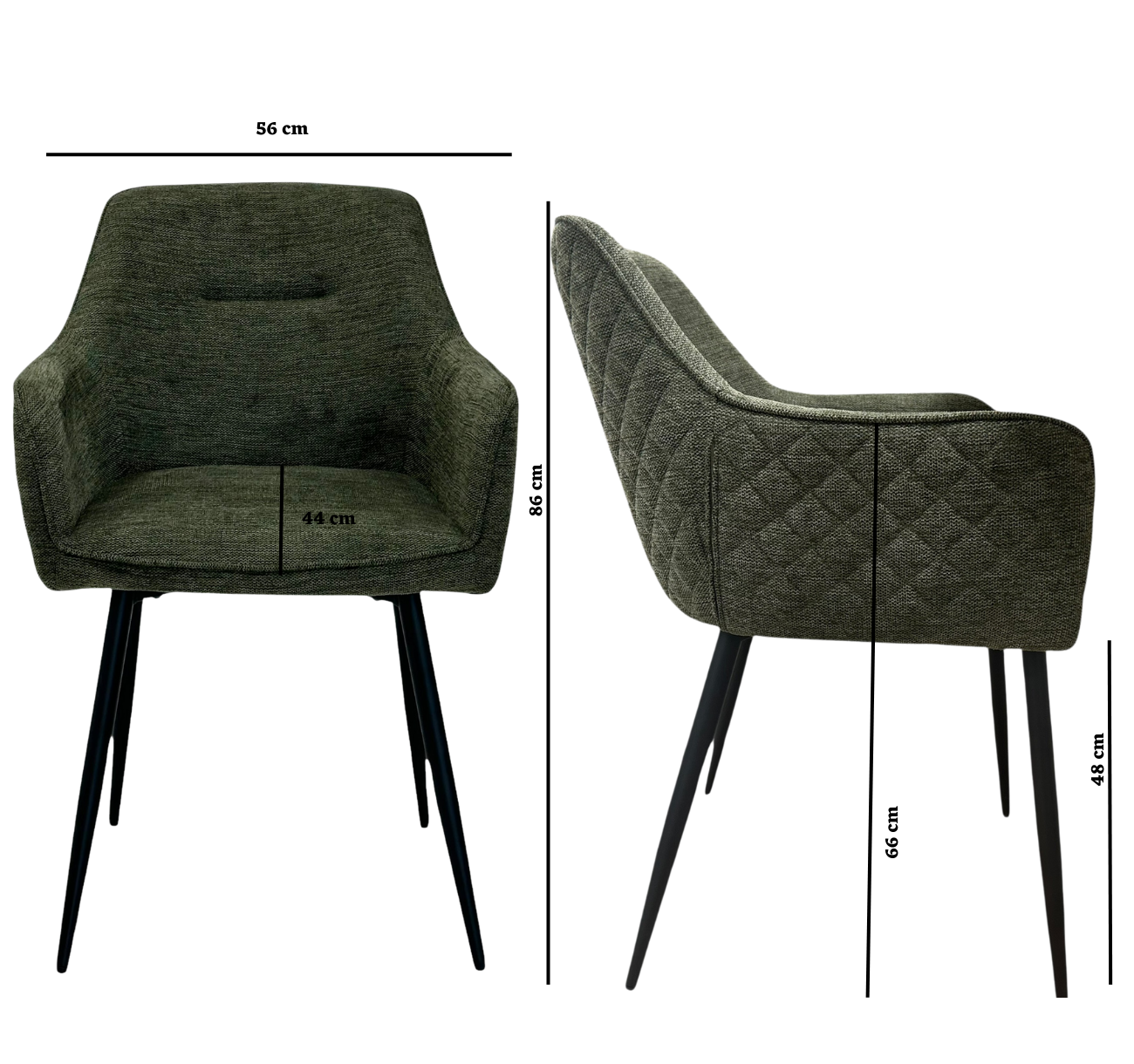 Label F Liz Eetkamerstoel - Groen