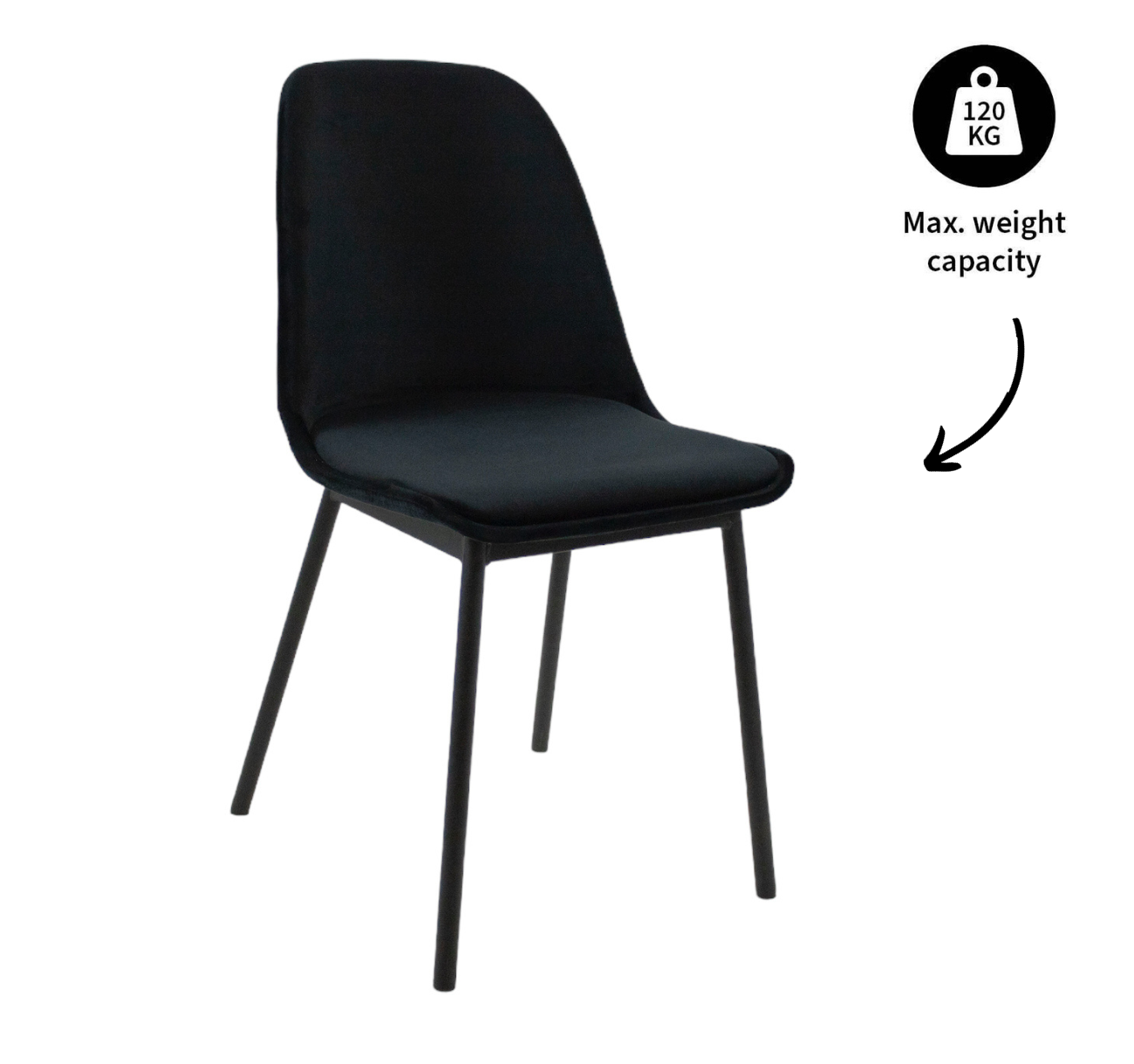 Label F Vic Eetkamerstoel - Zwart
